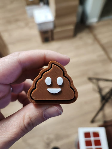 Poop Clicker Fidget Toy – STL & 3MF Files (Single & Multi - Color) - 3D Model - Charm and Char